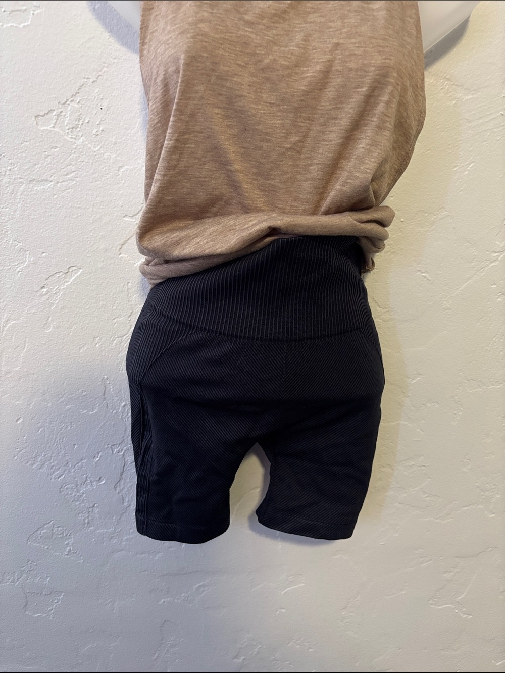 Mono B Black Ribbed Bike Shorts